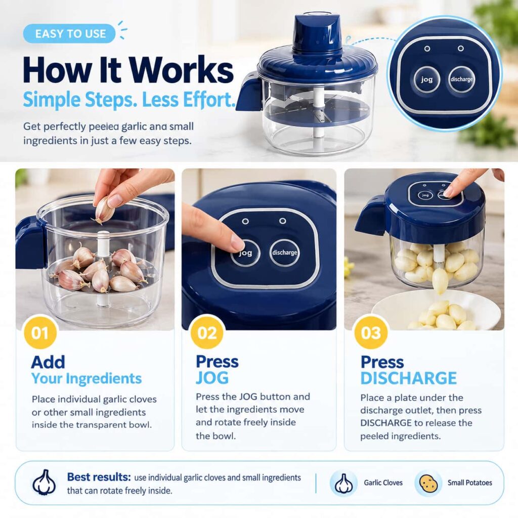 garlic peeler how it works